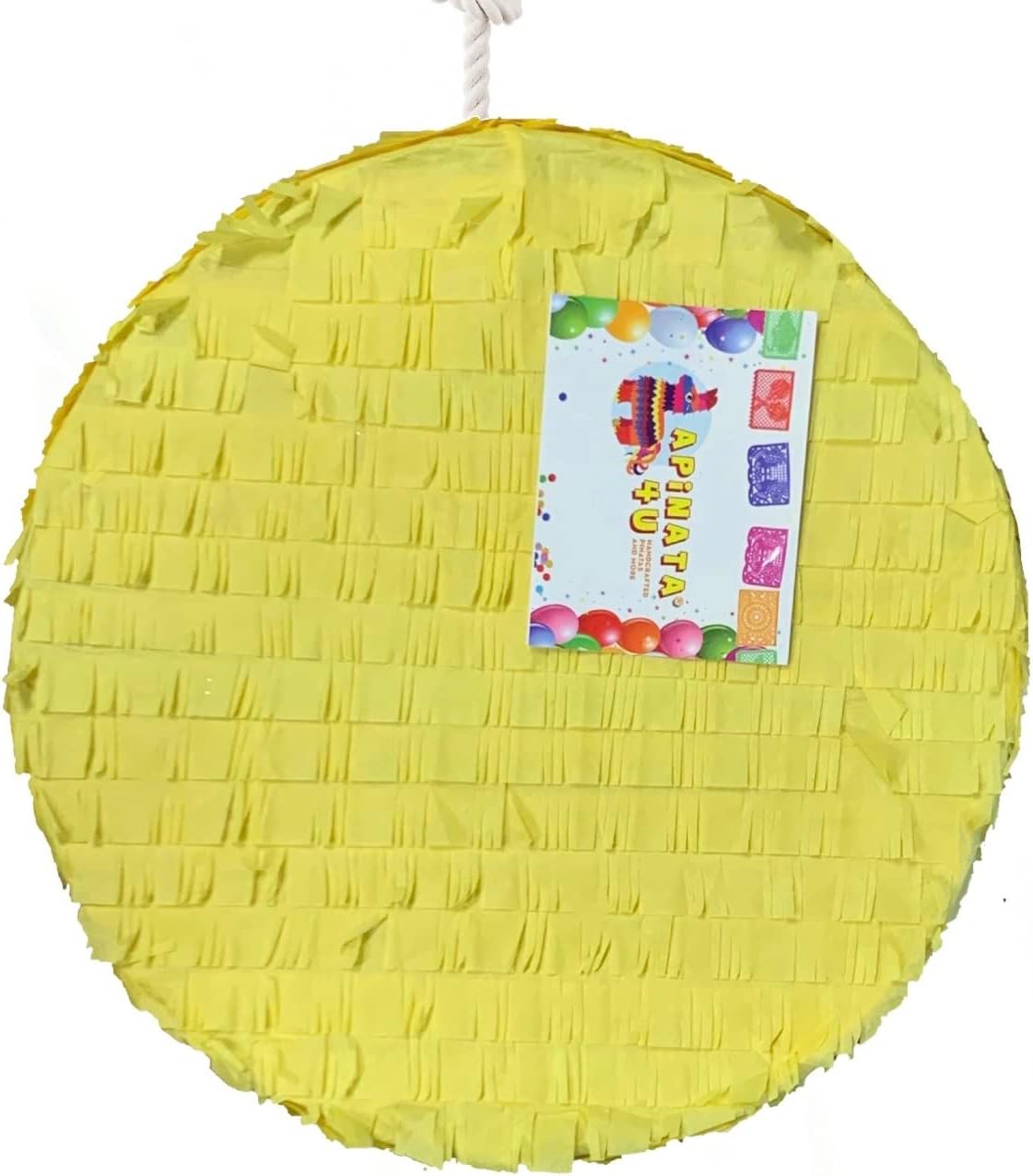 16" Yellow Round Circle Pinata Blank Color great to Create