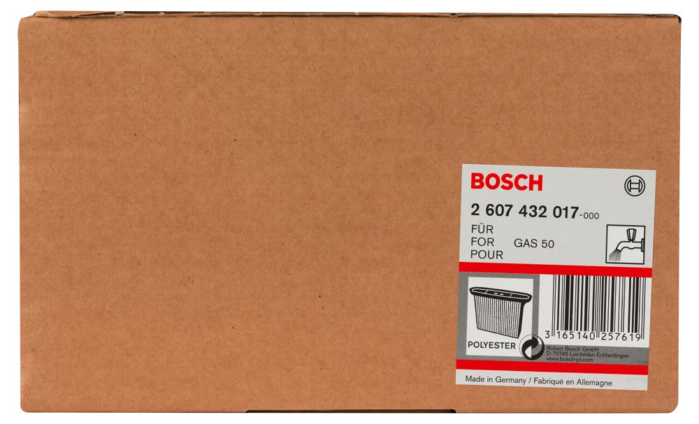 Bosch Zubehör 2607432017 Polyester-Faltenfilter 8600 cm², 257 x 69 x 187 mm