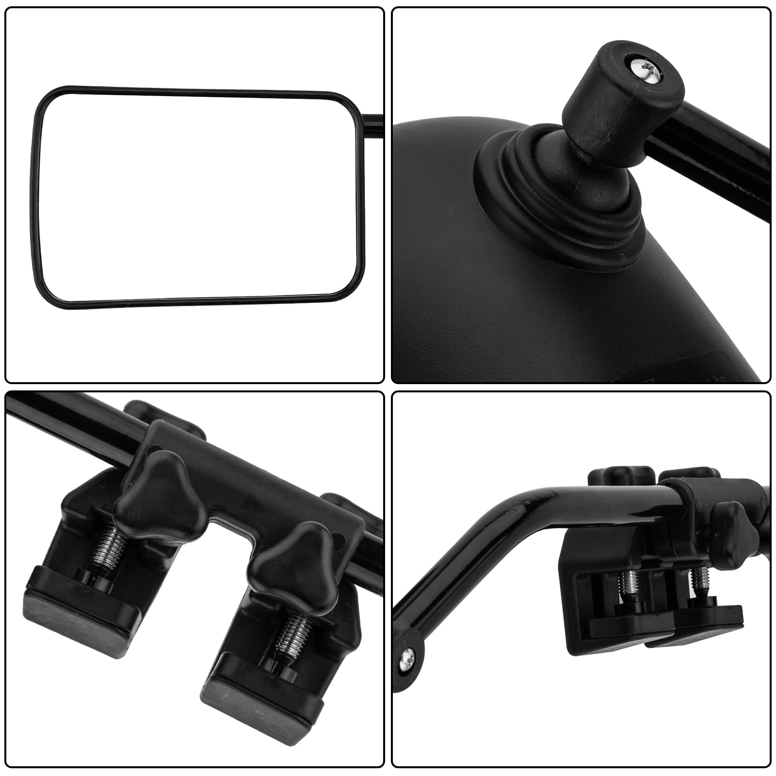 CICMOD Rétroviseurs de Remorquage Gauche et Droit pour Caravane - Extension Réglable Universelle pour Camping-car RV Auto - 1 Paire