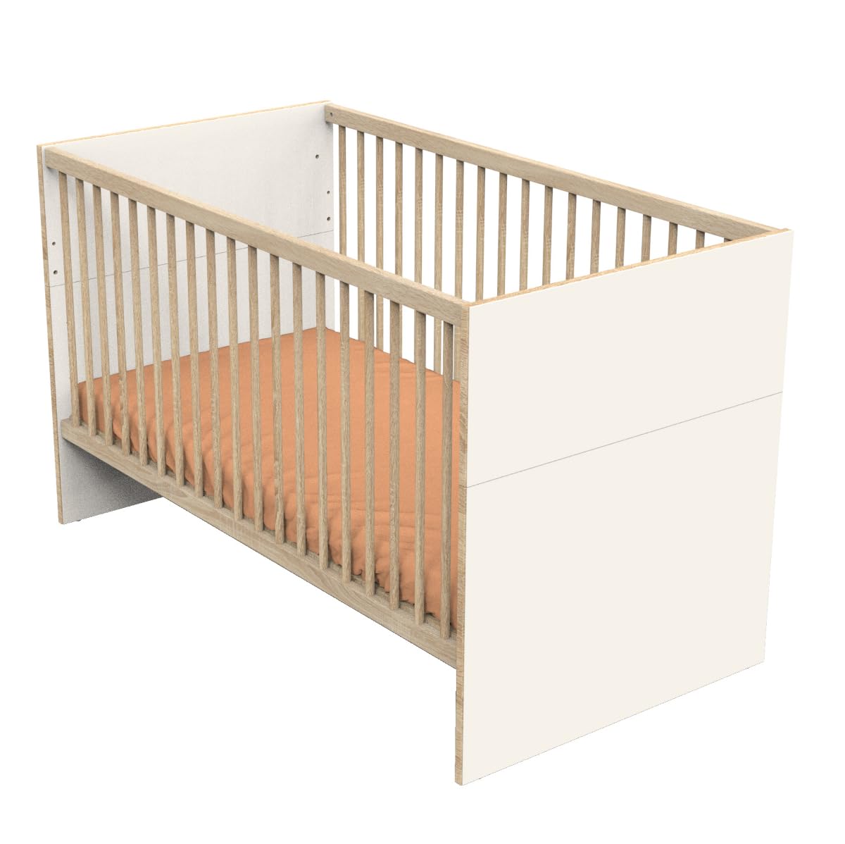 Sauthon Lit bébé évolutif 140x70 - Little Big Bed décor Vanille