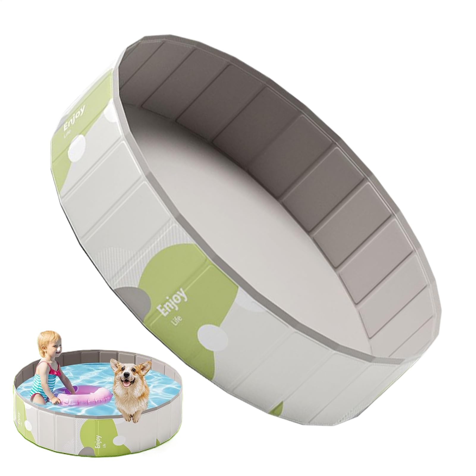 Piscina per cani, serbatoio in PVC non gonfiabile | Piscina grande per cani adulti e famiglia, giardino, esterno, interno, parco, spiaggia, campeggio, bagno per bambini