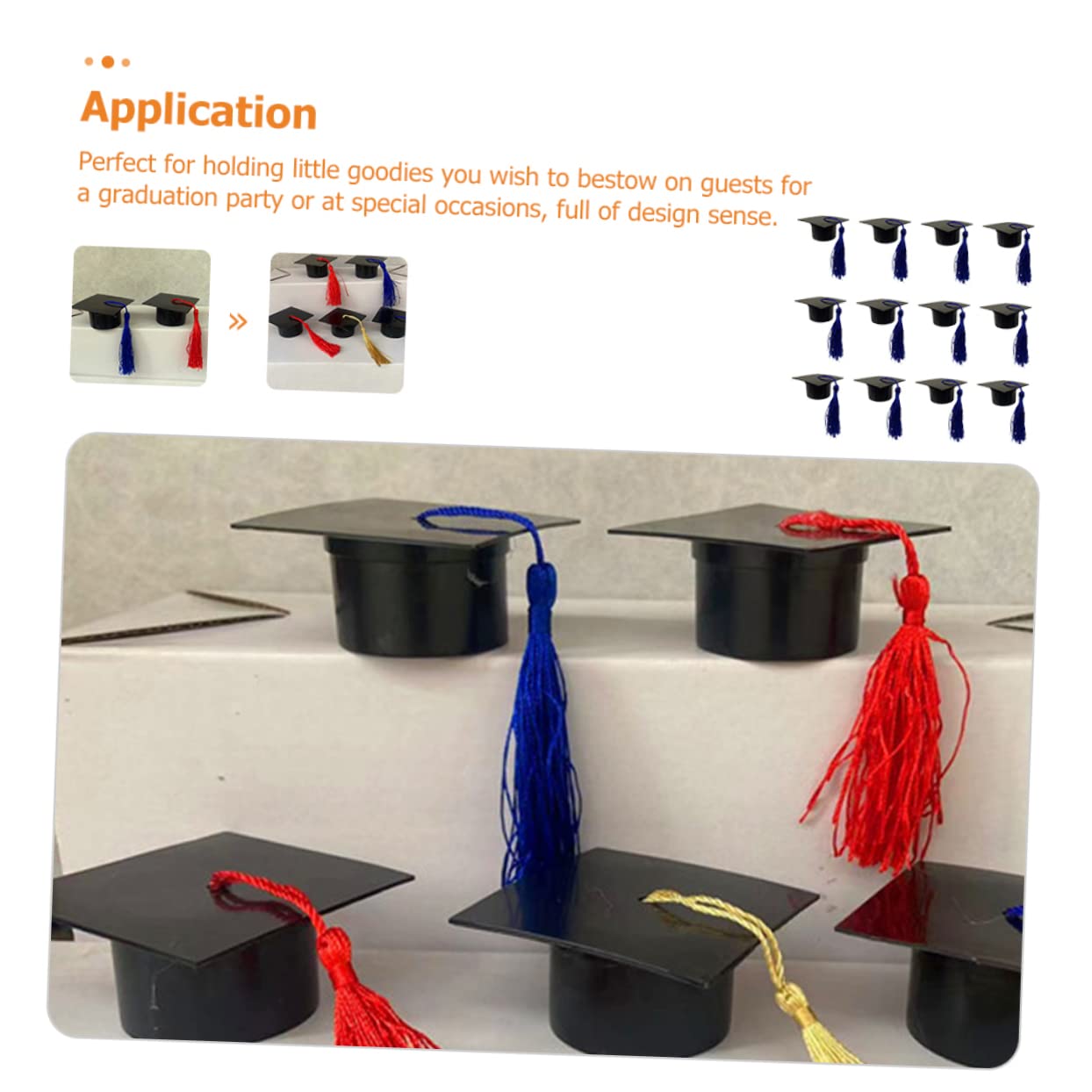 Ciieeo 24stücke Graduation Süßigkeitenboxen Form Von Doktorhüten Festliche Geschenkboxen Für Abschlussfeiern Für Party Snacks Und Dekorationen