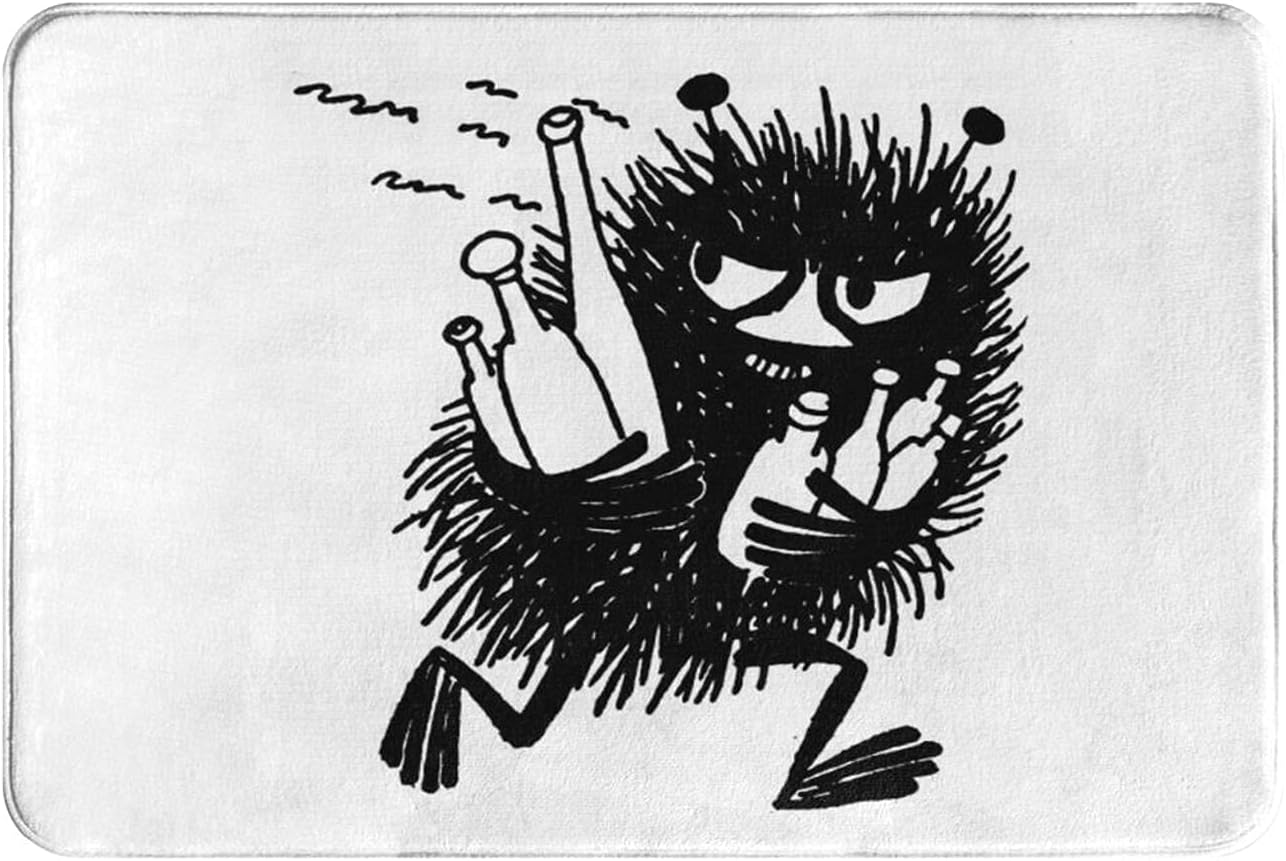 ムーミン スティンキー マット 玄関マットバスマット お風呂マット カーペット 床保護マット ラグ 室内用 家庭用 業務用 洗える 安い 滑り止め 玄関 かわいい アニメ キャラクター グッズ 60x40cm 上品