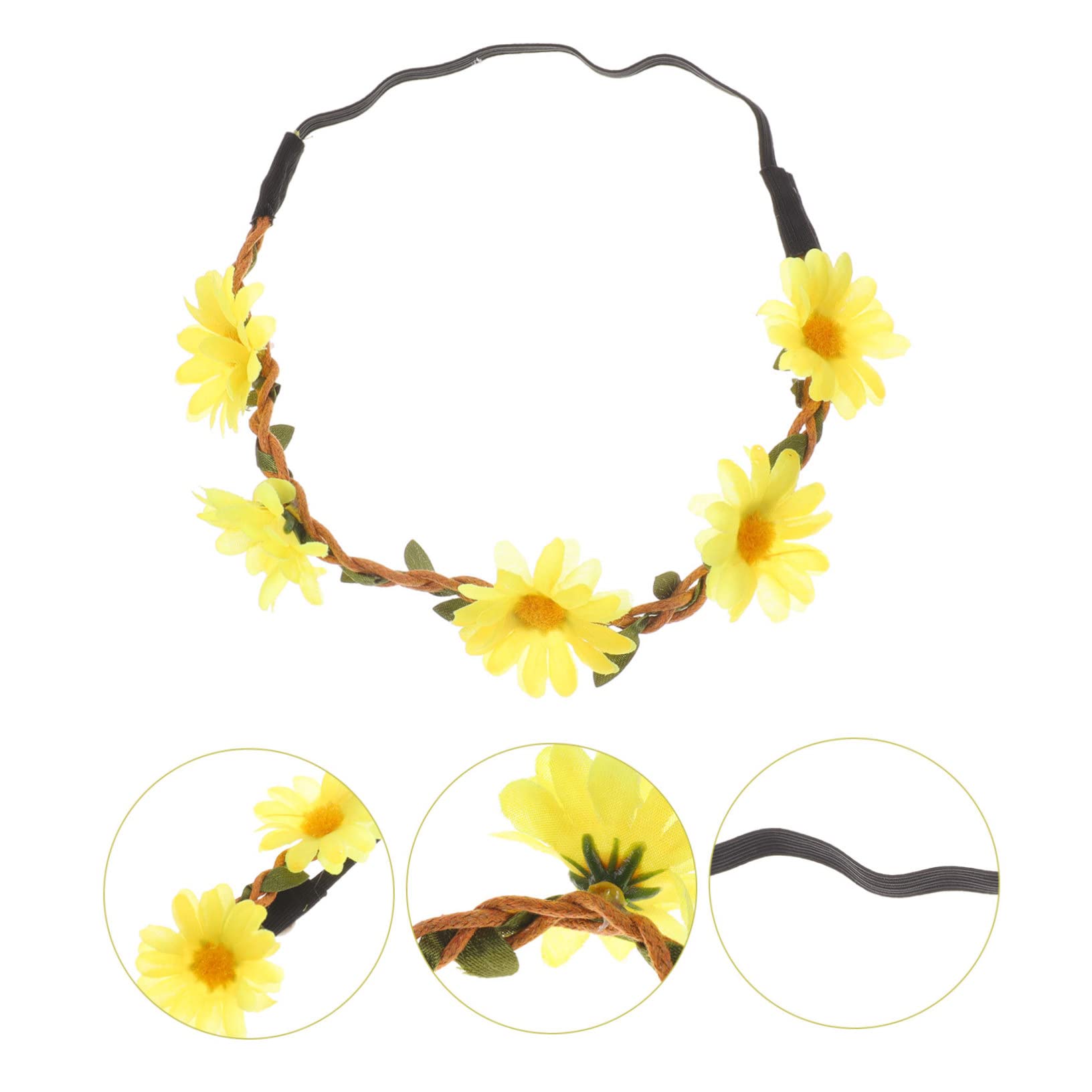 minkissy 40pezzi Fasce Per Regolabili Con Girasoli Per Donne Coroncine Decorativa Per Matrimonio e Festival Accessorio Elegante e Leggero