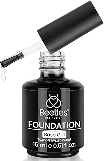 Beetles Gel Polish 15ml - No Wipe Base Coat, Shine Finish and Long Lasting Soak Off LED UV Nail Lamp for Gel Top and Base Coat Nail Art Design Manicure
