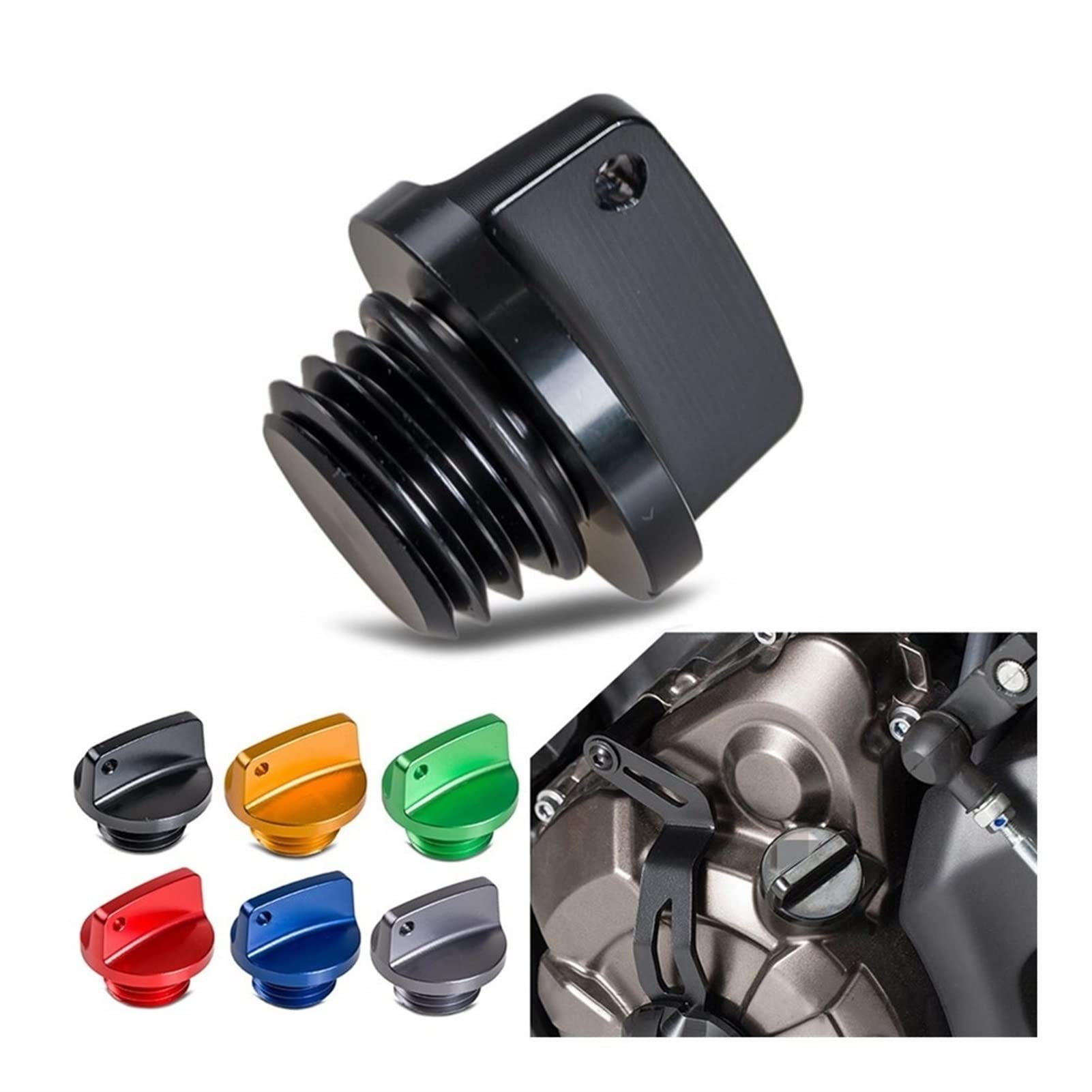 HAZYZKDM M20x2,5 Öleinfülldeckel – Aluminium, Rot – Für Kawasaki Z800, Z650, Z900, Z1000, Z900RS (2012–2024) – Staubschutz & Optisches Upgrade