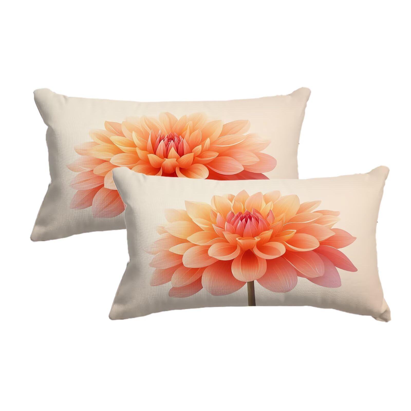 Taie oreiller 50x80 lot de 2 housses de coussin rose à fleurs pour protéger et décorer