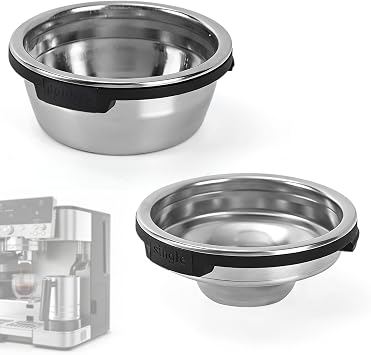 2pcs Single & Double Cup Filter Baskets for Ninja Luxe Cafe ES601 ES701, Pressurized Portafilter Basket with Magnetic Design Reusable Coffee Filters for Ninja Luxe Cafe Accessories