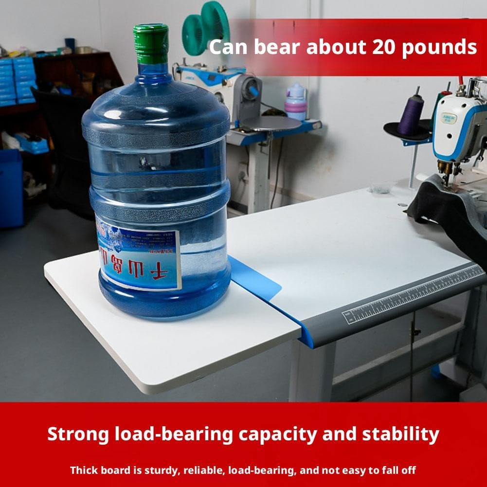 Sewing Machine Extension Table, 20 x 12 inch Foldable Desk Extender Wrist Support Arm Rest, Plastic Office Keyboard Tray, Side Table Extension Attachment