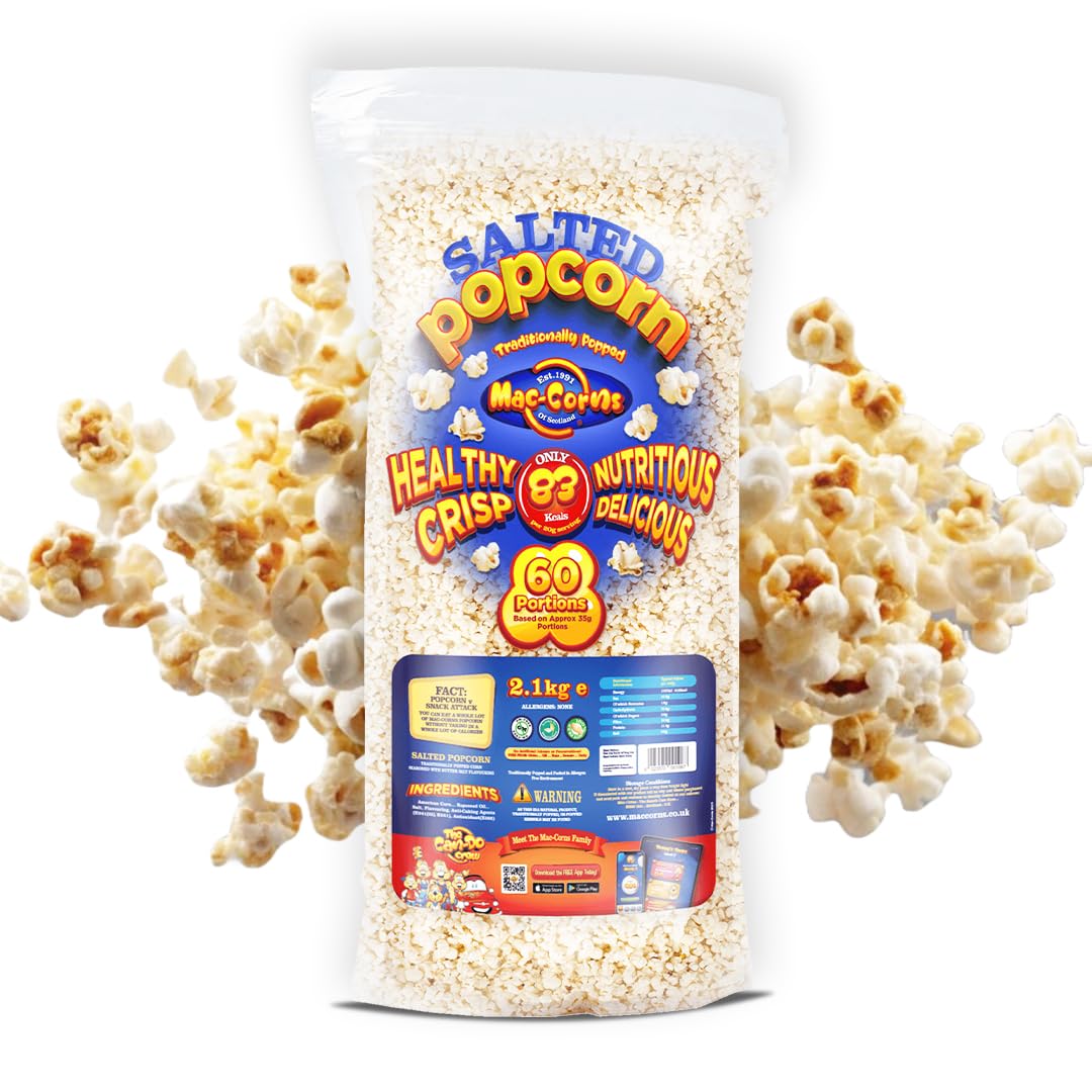 Sponsored Ad – MacCorns - Salted Popcorn - 2.1kg Bulk Pack - Freshly Popped, Packed & Shipped Directly by MacCorns - Serves up to 60 Guests - Ideal For Parties, Events & Large Gatherings - Allergen FREE !