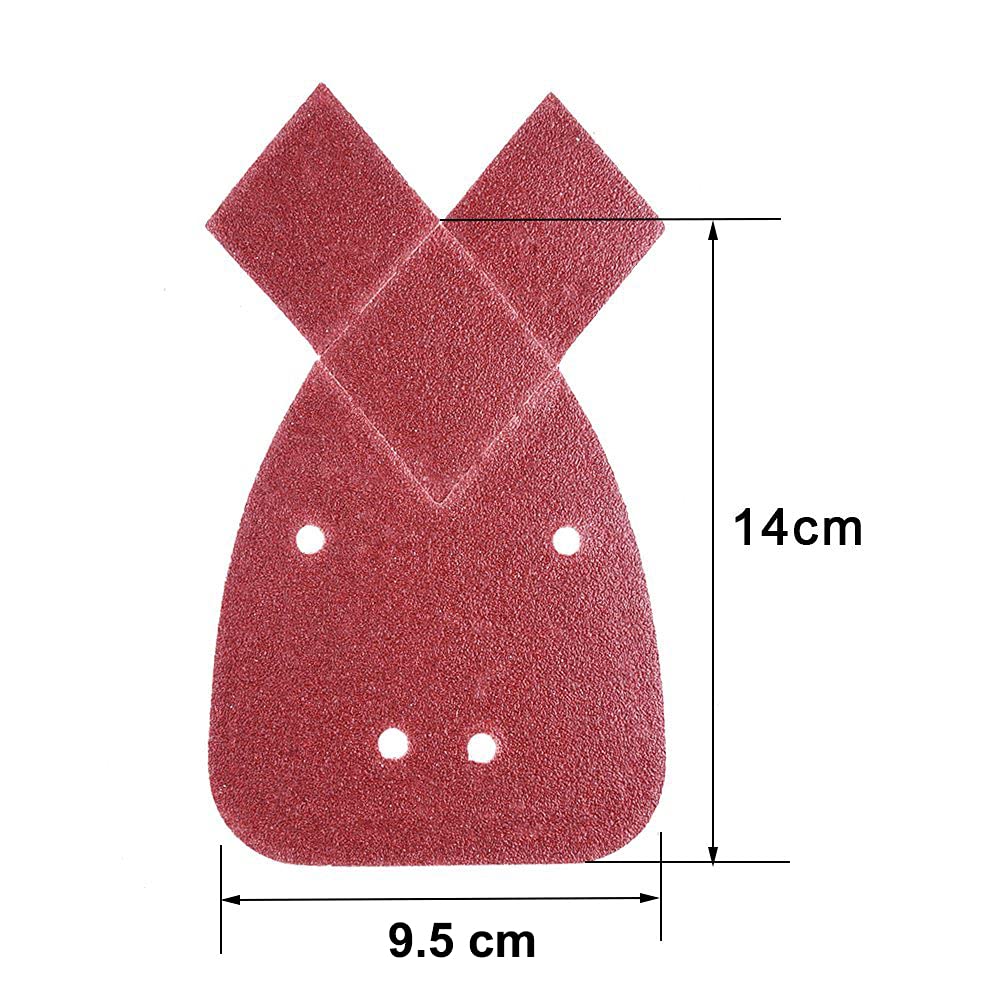 AUSTOR 100 Pieces Mouse Sandpaper with Extra 2 Tips Hook and Loop 40/60/80/100/120/180/240/320/400/800 Grits Fit Black and Decker Detail Palm Sander