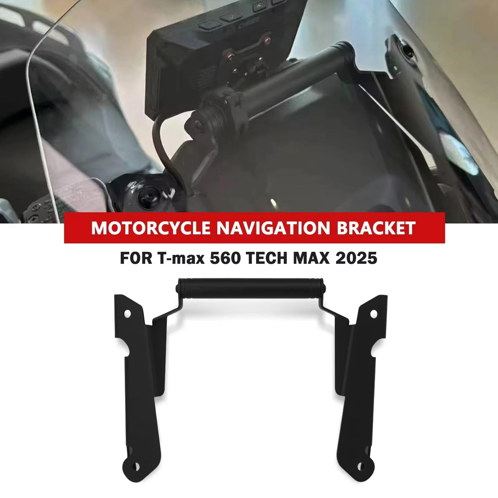 Uchwyt do nawigacji GPS Uchwyt na urządzenie GPS, uchwyt na telefon, uchwyt na nawigację motocyklową, pasujący do TMAX 560 TECH MAX 2025
