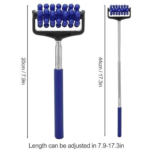 Miniatura 8 de Rodillo de masaje de espalda, rodillo telescópico masajeador de goma para dolor muscular, cuello, brazo, pierna, espalda, cuerpo hombres y mujeres