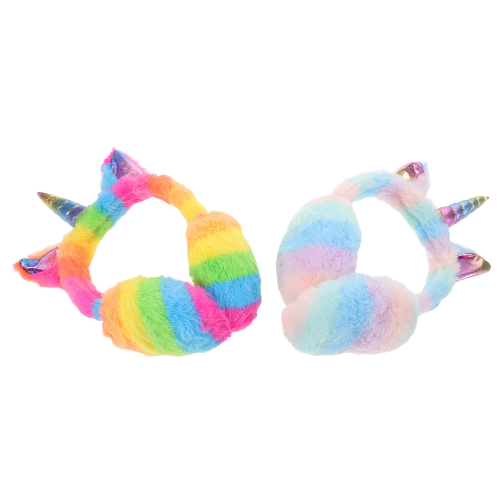 Orejeras de arcoíris TOYANDONA para mujer pack de 2 piezas regalo de invierno 8