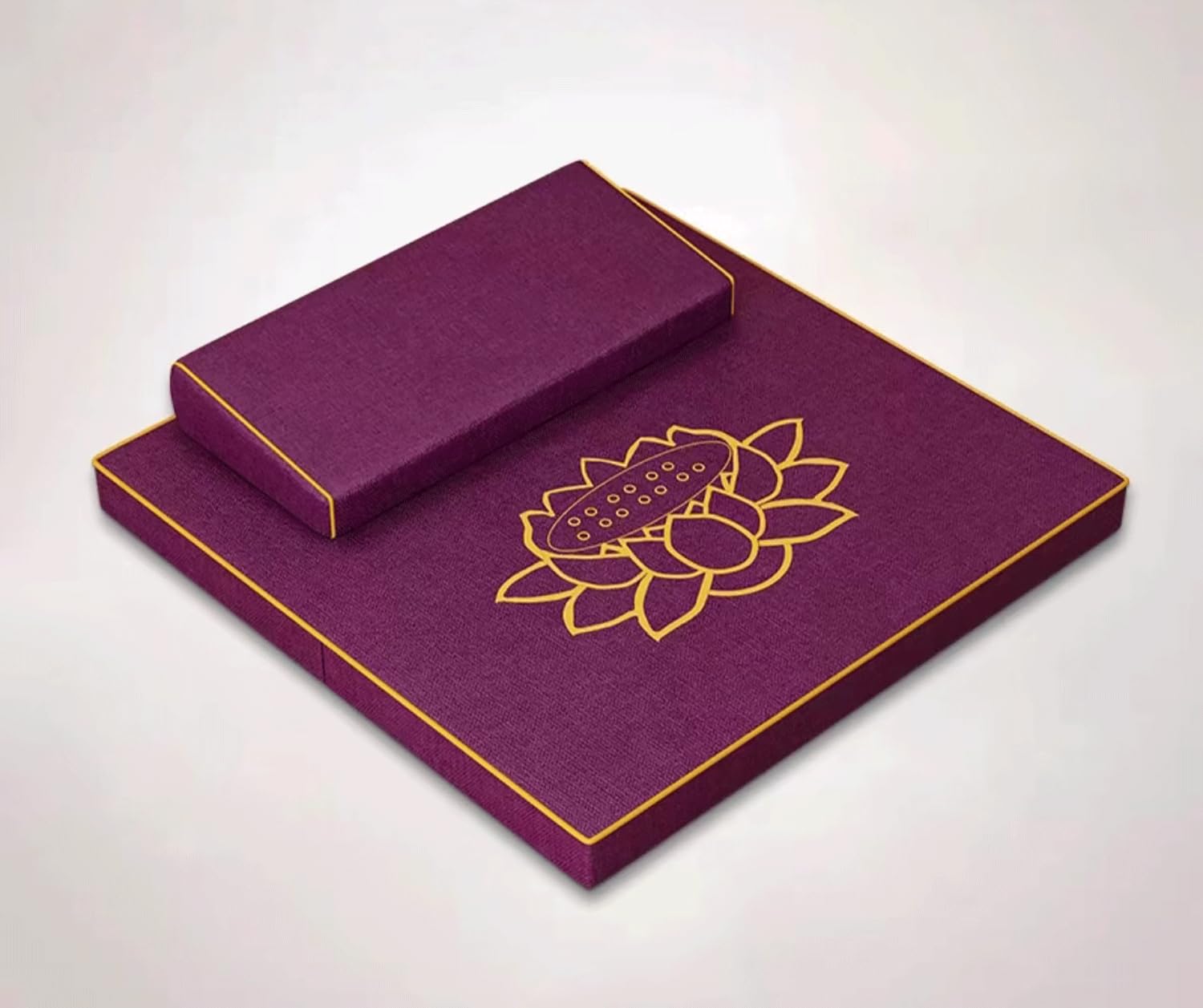 Colchonetas De Meditación Grandes, Alfombrillas De Meditación, Futones, Plegado Doméstico, Telas Engrosadas, Palma De Coco, Alfombrillas De Rodillas(Size:70x70cm(28x28inch),Color:púrpura)