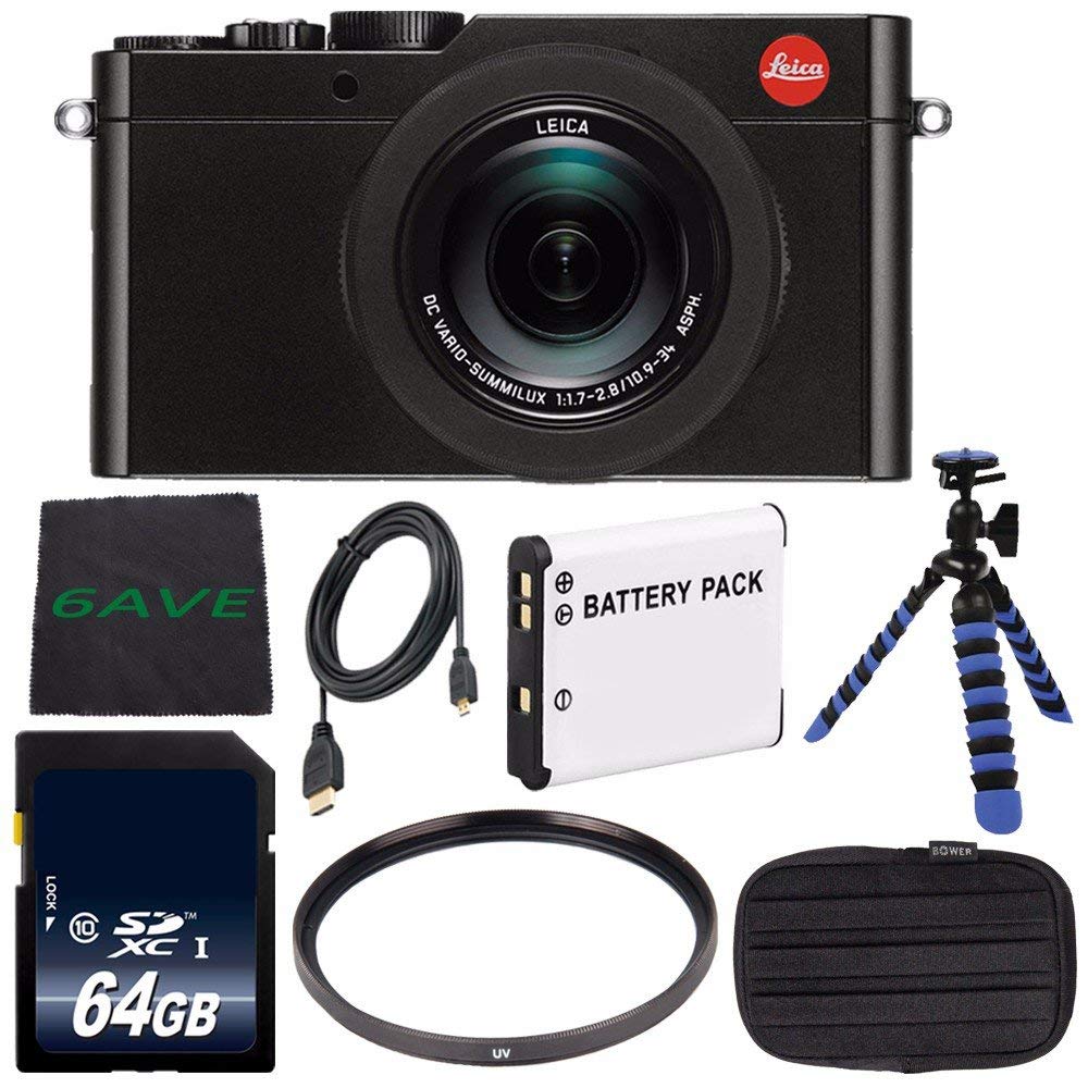 Leica D-LUX (Typ 109) Digital Camera (Black) (International Model) + DMW-BLE9 Replacement Lithium Ion Battery + Flexible Tripod with Gripping Rubber Legs