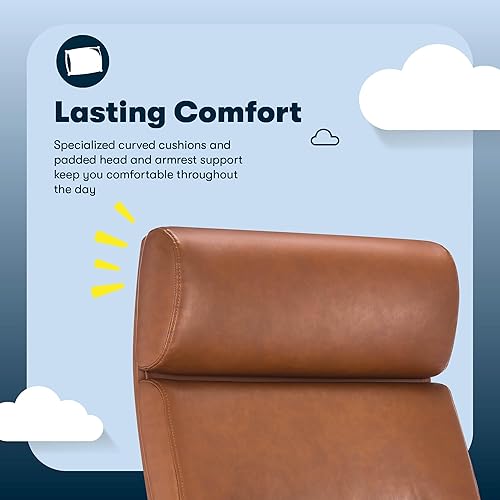 Miniatura 5 de Serta Comfort Executive Silla de oficina grande y alta, silla ergonómica de escritorio de computadora con respaldo alto, asiento acolchado