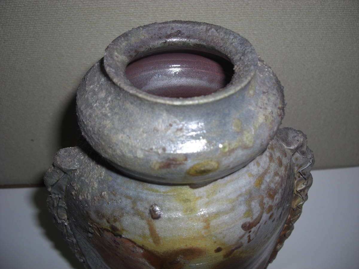 Amazon.co.jp: 備前焼 船虫徳利型 花入れ 花瓶 五郎辺衛窯造