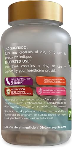 Miniatura 3 de Betel Natural Hierba del Sapo (cardo mexicano) Cápsulas de desintoxicación saludable como la abuela usada - 90 cápsulas