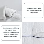 JSWF Bed Pillows for Sleeping Queen Size 4 Packs，Ultra Soft Fluffy ，Premium Soft Down Alternative Fill Set of 4 for Back,Zipper Opening Design,can add and Remove Filler According to Your Needs