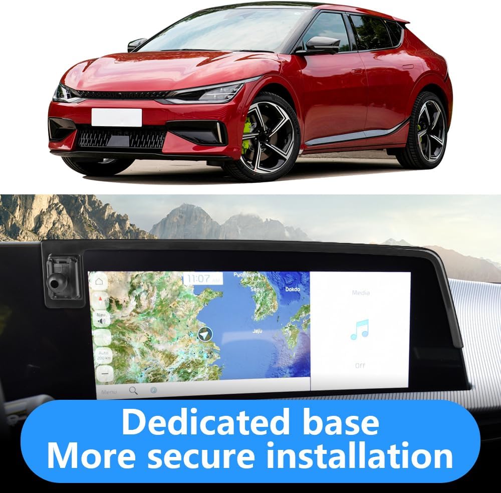 Car Phone Holder for Kia EV6 2022 2023 2024 Light Wind GT-Line GT Auto Interior Accessories Best Cell Phones Mount Cellphone Mobile Cradle Charging Navigation Bracket Screen Stand Accessory image 4