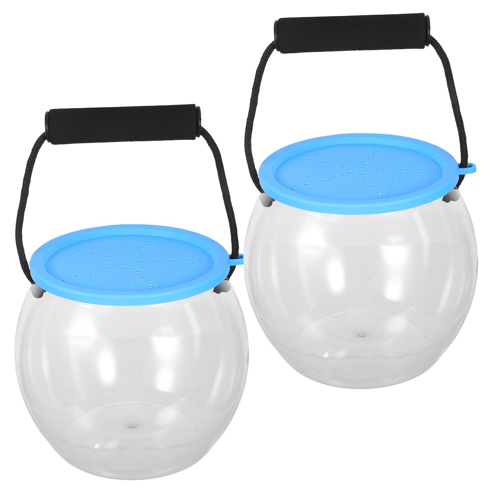 2 Stück Transparentes Tragbares Kunststoff Aquarium