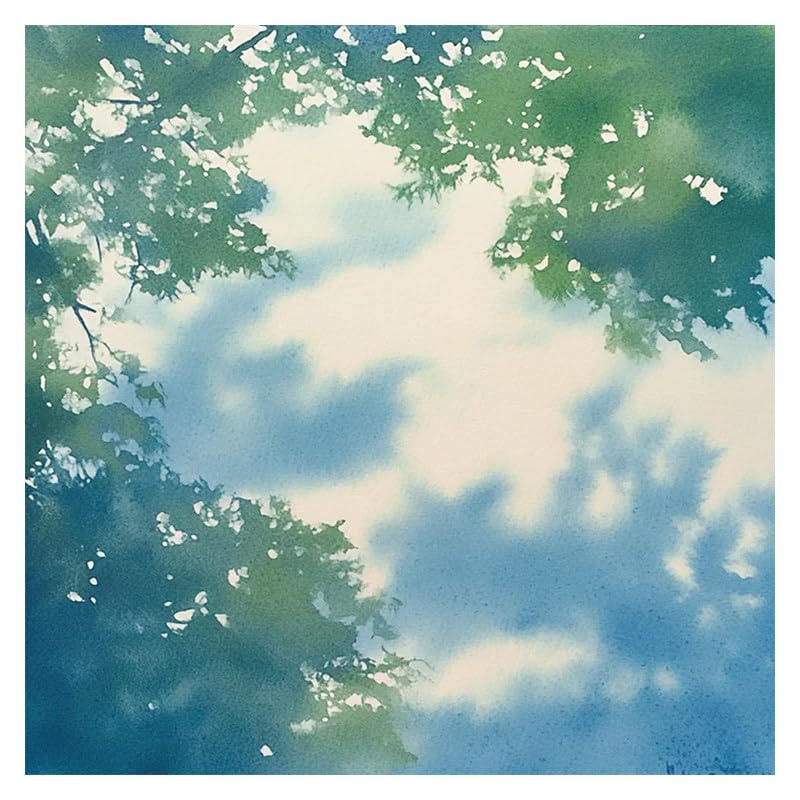 Peinture à l'huile nature et ciel bleu KUUFUUT pour salon