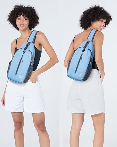 Miniatura 2 de WATERFLY - Mochila cruzada tipo bandolera para viajar y hacer senderismo, bolsa de pecho