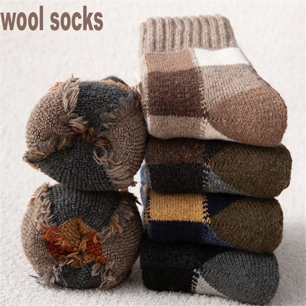 Hiver Super Épais Chaud Rétro Froid Casual Chaussettes En Cachemire Neige Chaussettes Homme Taille 38-45