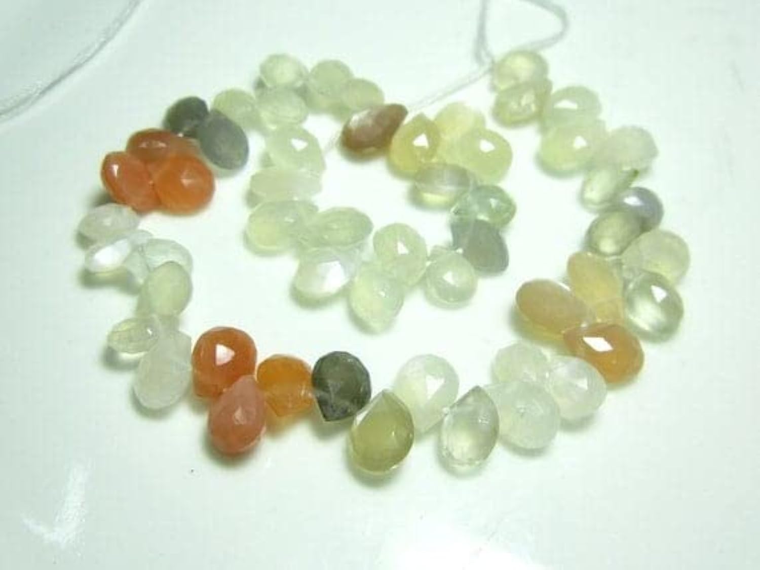 Pierre de lune multi briolette pierres naturelles pour fabriquer des bijoux bohème chic