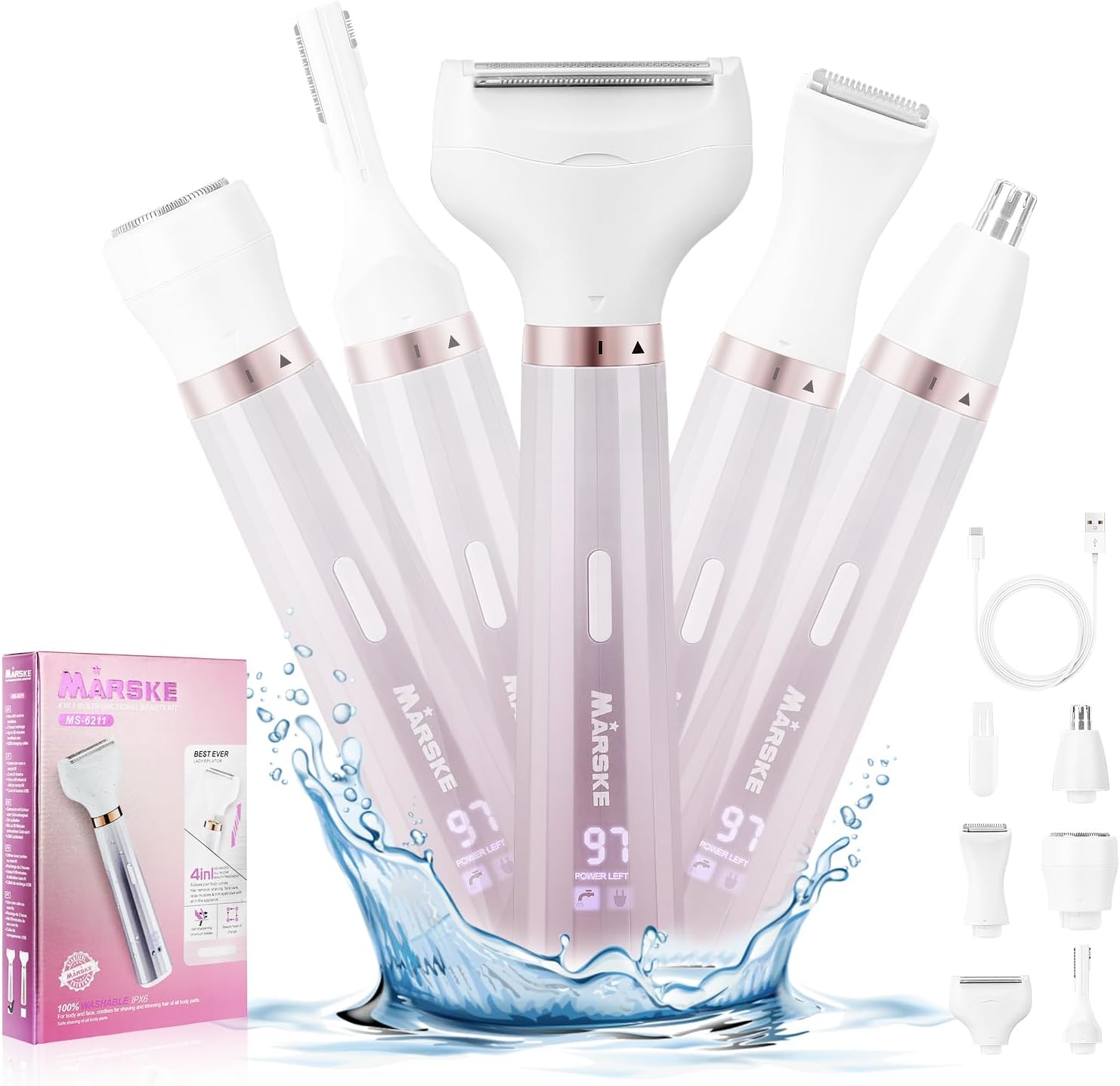 Amazon.com: Electric Razors & Shaver for Women: 3-in-1 Rechargeable ...