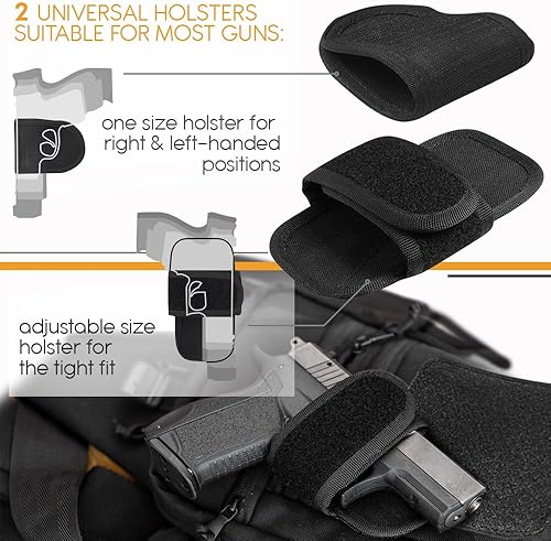 Miniatura 6 de TECEUM Bolso bandolera táctico compacto  CCW para todos los días  Más de 10 estilos  Bolso cruzado de hombro para transporte oculto de pistola