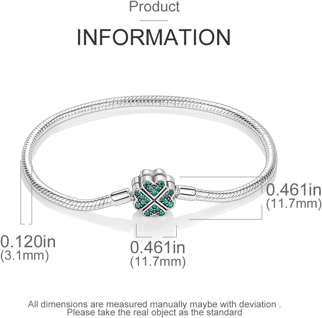 MULA 925 Sterling Silver Snake Chain Charm Bracelet Butterfly Sunflower Heart with 5A Cubic Zirconia Bracelets for Women - Image 4