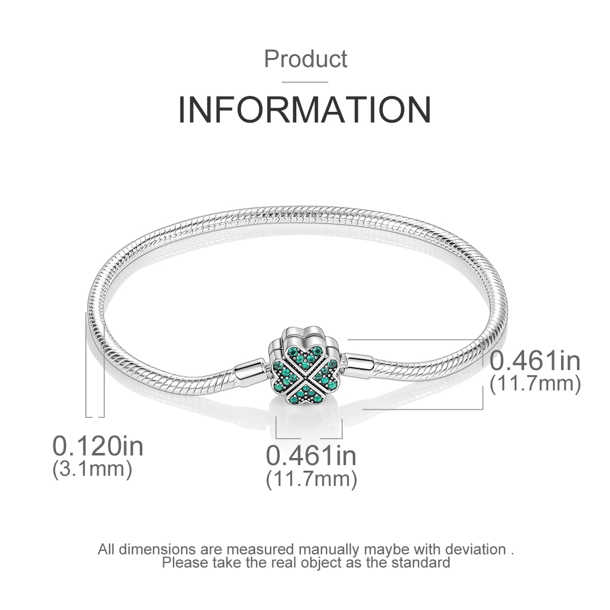YDYDTTKD Pulsera con dije de cadena de serpiente de plata de ley 925, corazón de mariposa y mejor amiga con circonita cúbica 5A para mujeres y niñas, regalo para ella, hierba de hoja, 7,1 pulgadas (se