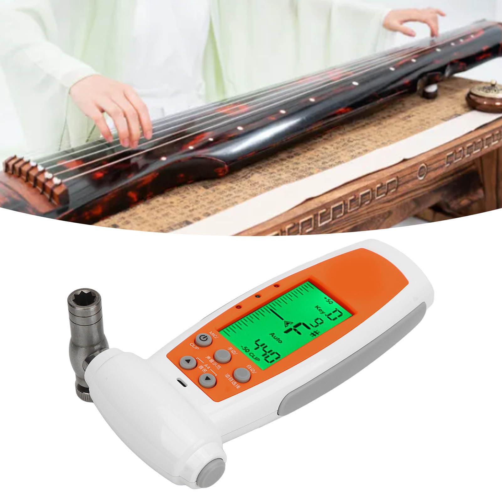 Guzheng Accordatore Elettronico, Regolatore della Chiave di Accordatura per Schermo Grande Ad Alta Precisione Sensibile Accessorio per Strumenti Musicali 3 in 1