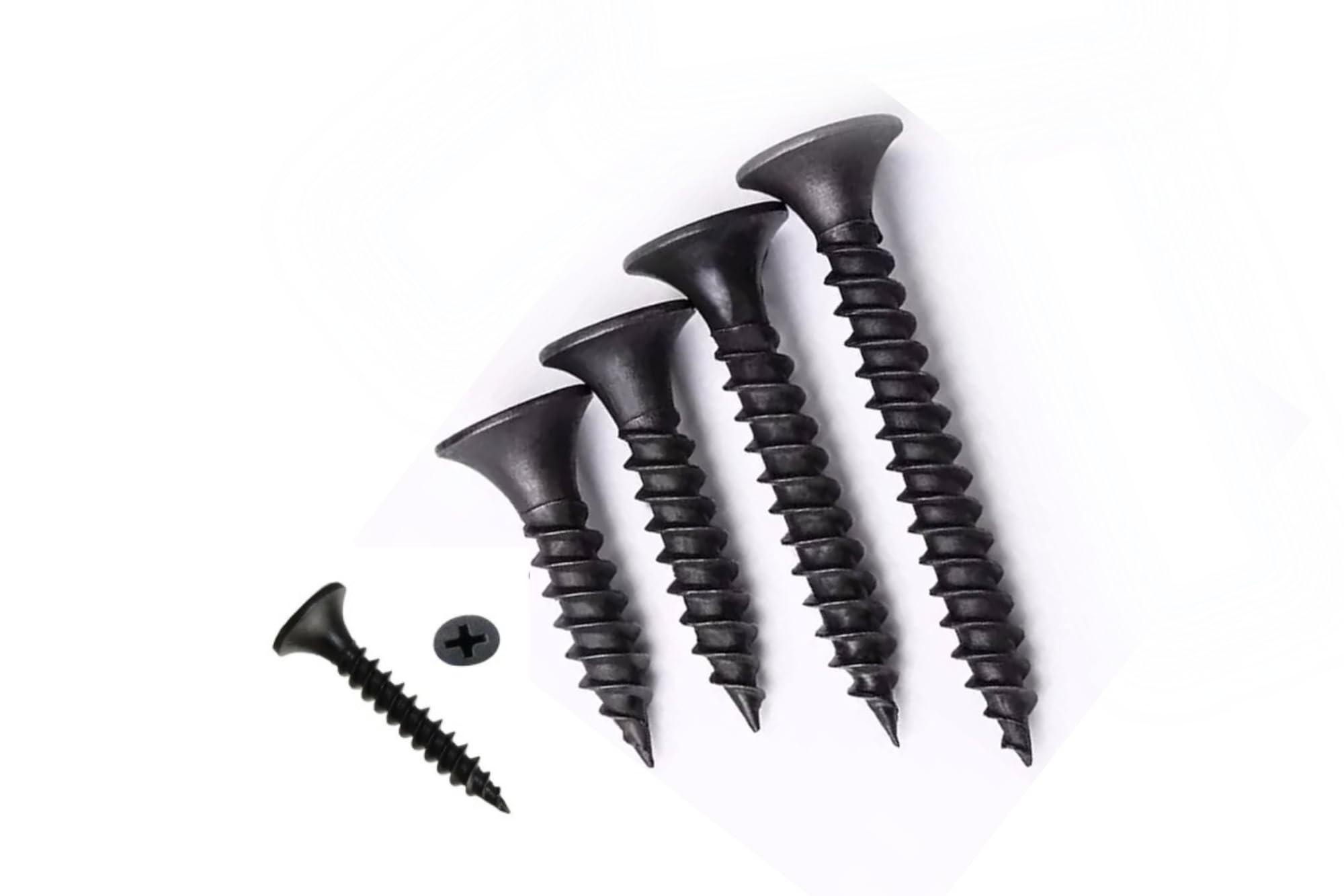 Storp® Black Coated Flat Head Full Threaded Screw Set of 5 Different Sizes (Pack of 100 piece) (B0D6KT3NXG) Amazon Price History, Amazon Price Tracker