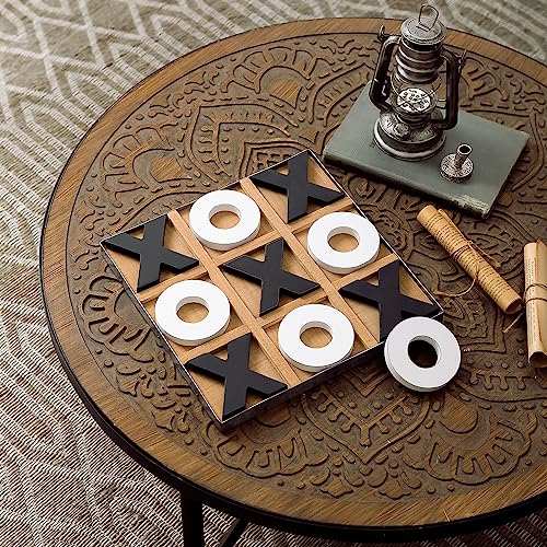 Juego de Mesa Tic Tac Toe Clásico de Madera 12x12 pulgadas miniatura 3
