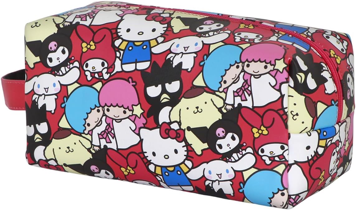 Sanrio Hello Kitty Friends-Plus Brick Travel Toiletry Bag, Multicolour, 27 x 13 cm