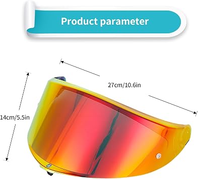 Motorcycle Helmet Visor for K6 K6S Visor Face Shield Replacement for K6 K6 S,Revo Clear Blue