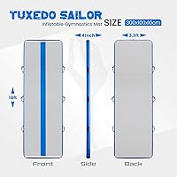 Vista 2 de Tuxedo Sailor Inflatable Gymnastics Tumbling Mat Tumble Track Thickness Floor Mat With Electric Air Pump for