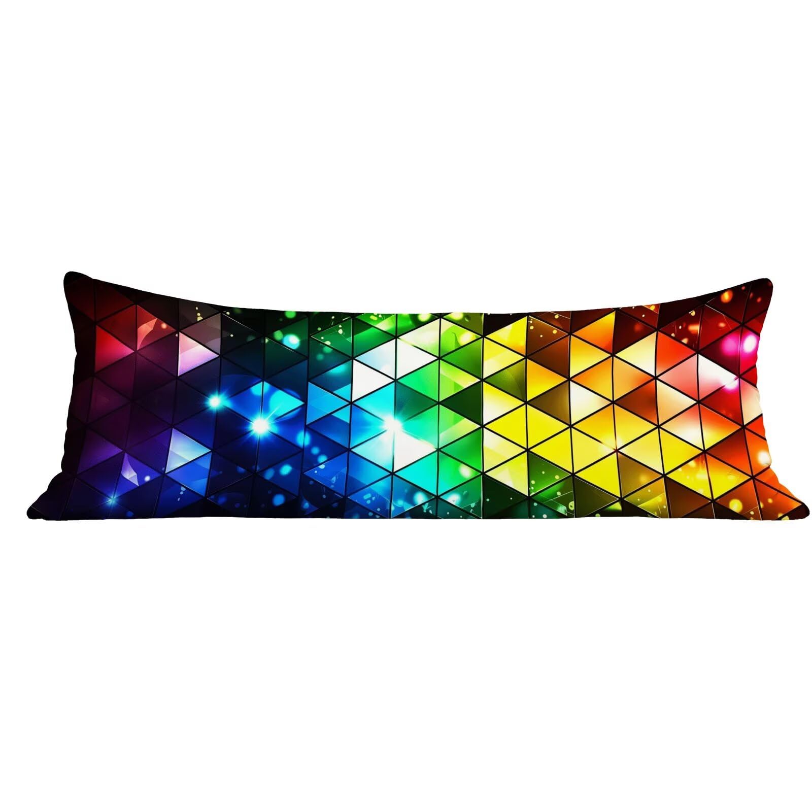Funda de Almohada 60 x 180 cm Color Protector Almohada 180 cm con Cremallera Invisible, Lino Durable y Transpirable Pillow Case Brillante Impresión a Doble Cara para Cama, Sofá y Dormitorio dg-467