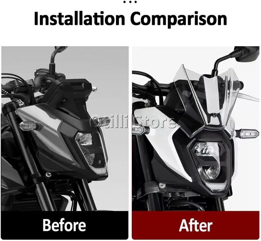CB500 HORNET Motorcycle Windscreen Windshield For Honda CB 500 Hornet 2024 2025 Wind ShieldScreen Protector Accessories (Gray)
