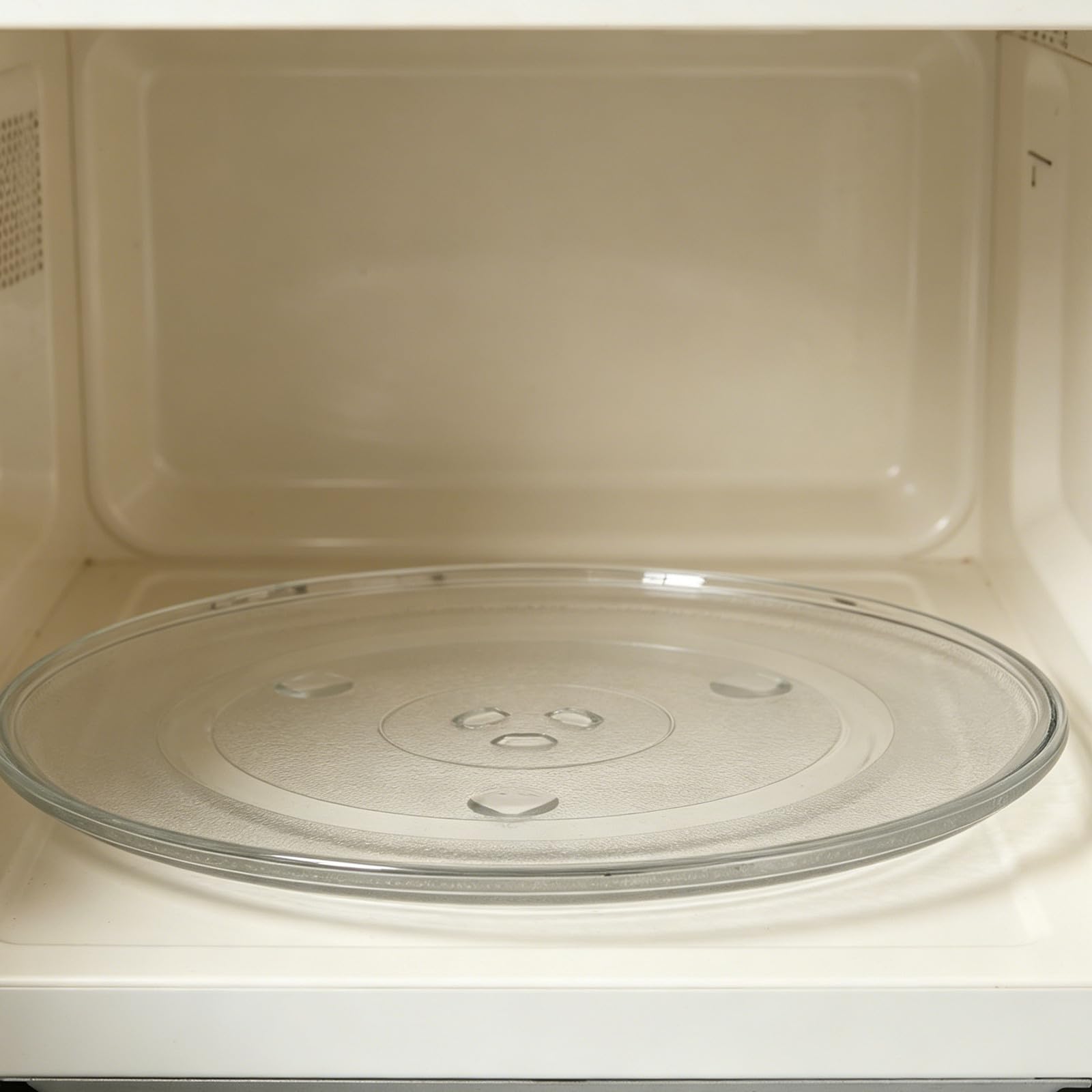 1 juego de plato giratorio de vidrio para horno con acoplador - Bandeja de repuesto para microondas de 31 cm y soporte de guía de rodillos para aplicaciones de horno microondas de cocina de