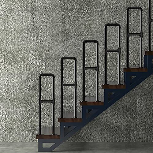 Supports de transition en U pour escalier 1 marche en fer forge interieur - 7