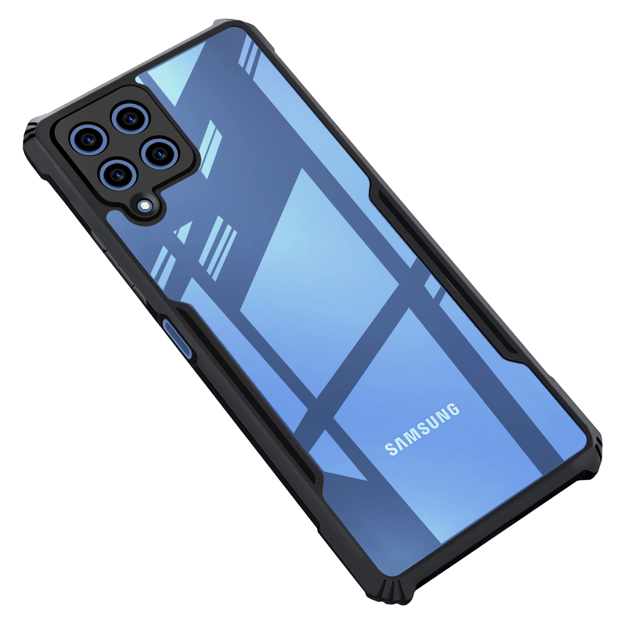 CEDO Samsung Galaxy M33 (5G) Back Case Cover | Camera Protection Shockproof Bumper-Edge | Acrylic Crystal Clear 360 Degree Protection TPU+PC | Transparent Eagle Back Case Cover (Black) (B09YR95CN3) Amazon Price History, Amazon Price Tracker
