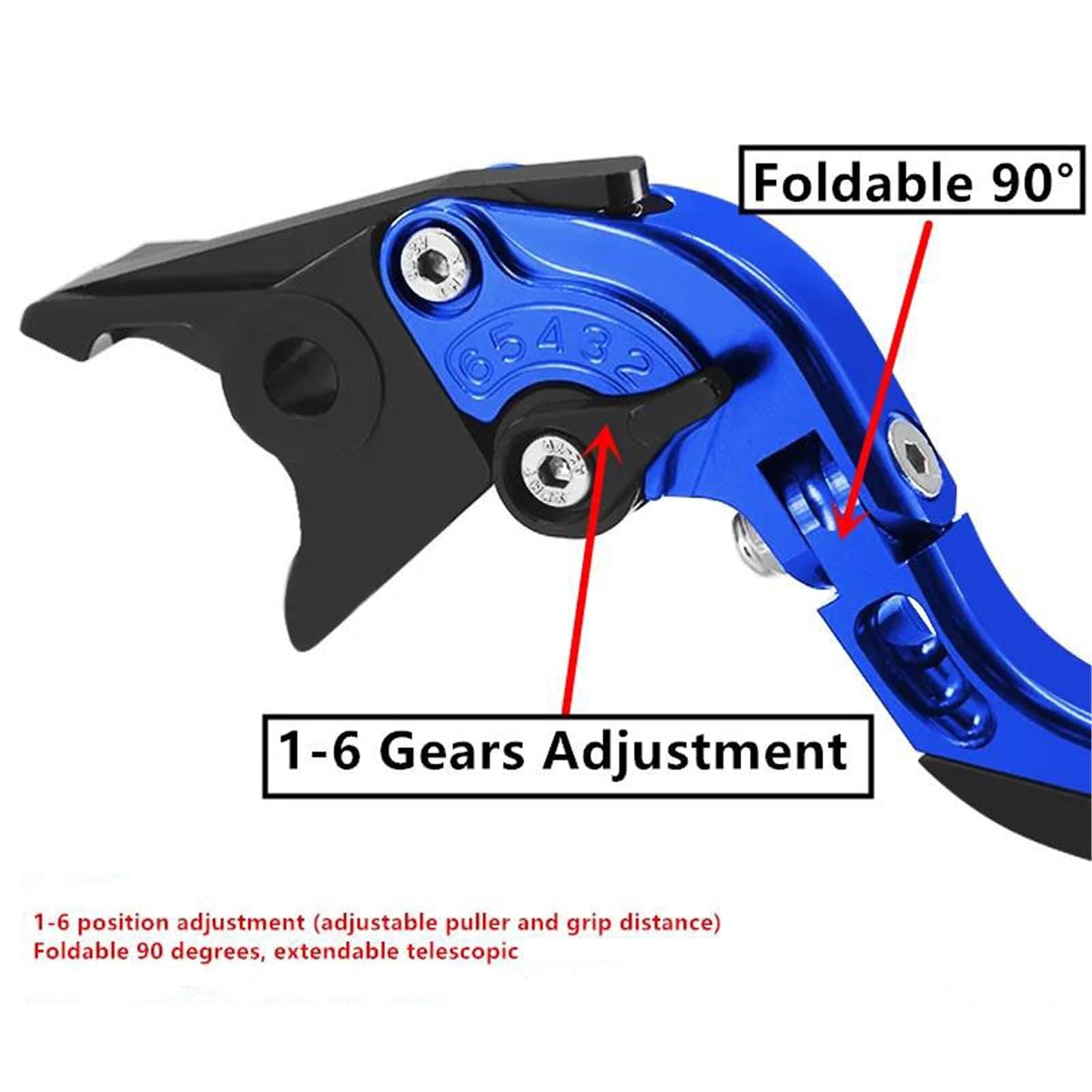 pour MT-125 MT125 MT 125 2014-2024 Moto CNC Poignée De Frein Levier De Barre Extensible Pliant Réglable Leviers d'embrayage De Frein Mt-125
