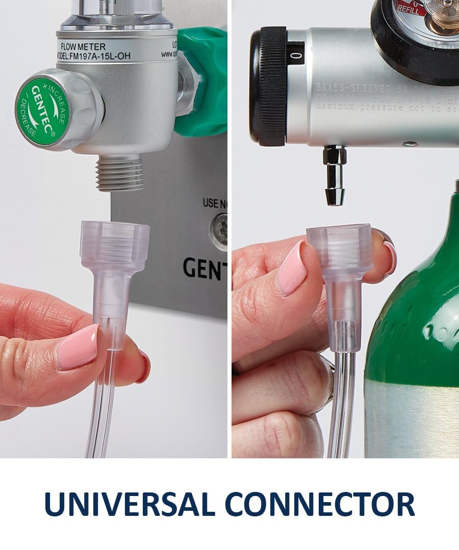 Medline Supersoft Nasal Oxygen Cannula, Universal Connector, 25-Foot Tubing, Adult Size, Pack of 25