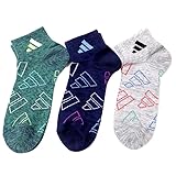 [adidas] [アディダス] ショート ソックス メンズ 3足組 ワンポイント 丈夫 24-26cm Q:総柄アソート(002)