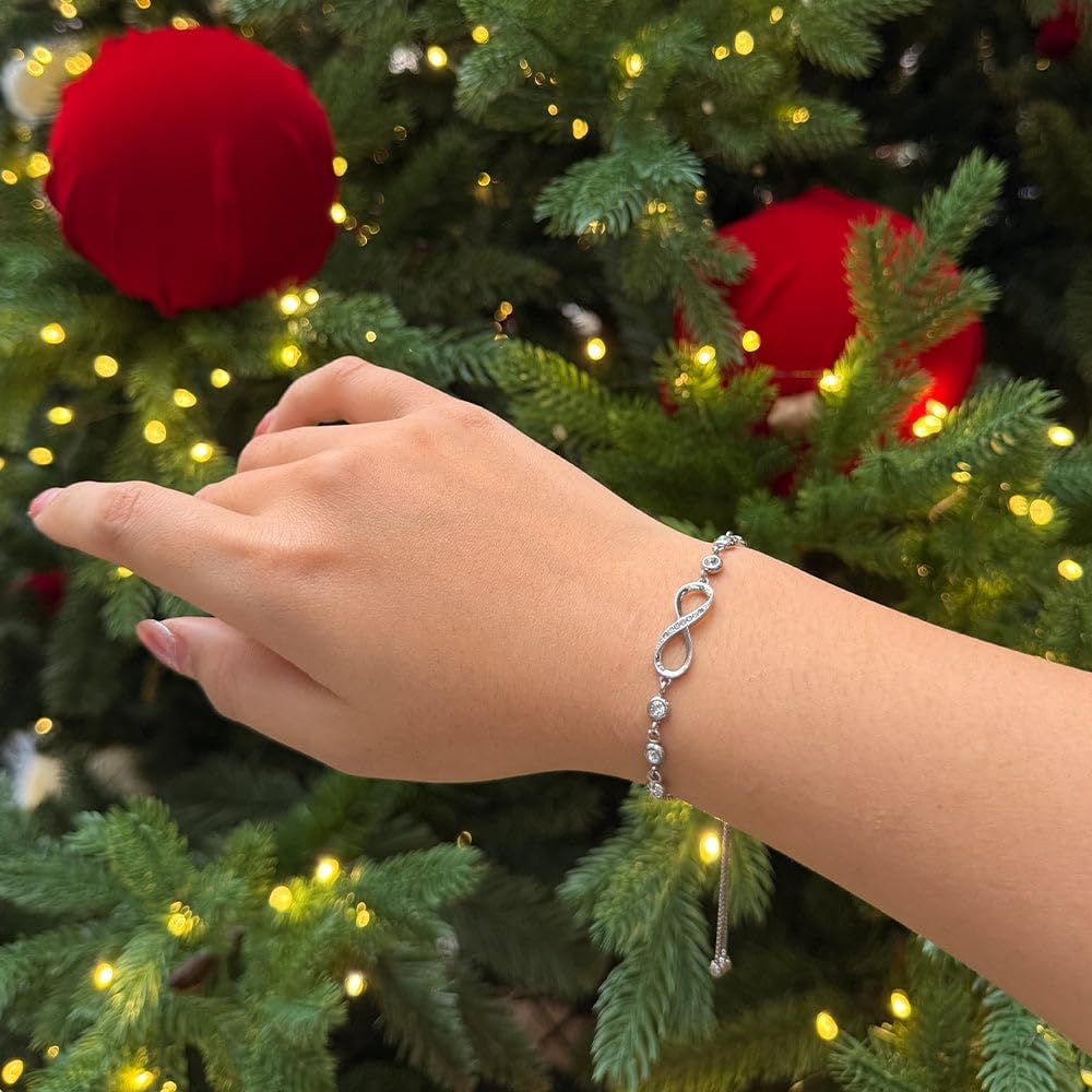 Class of 2026 Graduation Bracelet for Her – Infinity & Heart Silver Jewelry Gift with Inspirational Message Card.