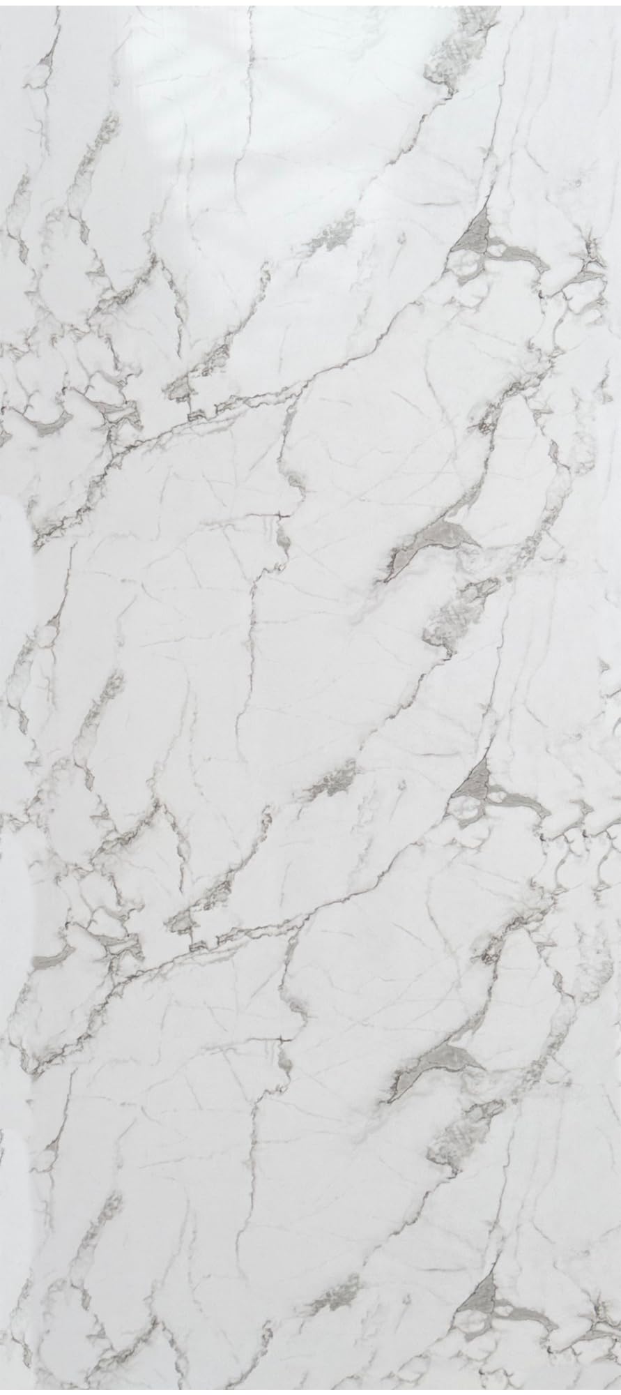 Built Right PVC Shower Wall Panels 1m x 2.4m Waterproof Bathroom Wall Panels 10mm Thick Decorative PVC Wall Cladding Splash Panels for Shower, Bathroom & Wet Rooms (Gloss Carrara)